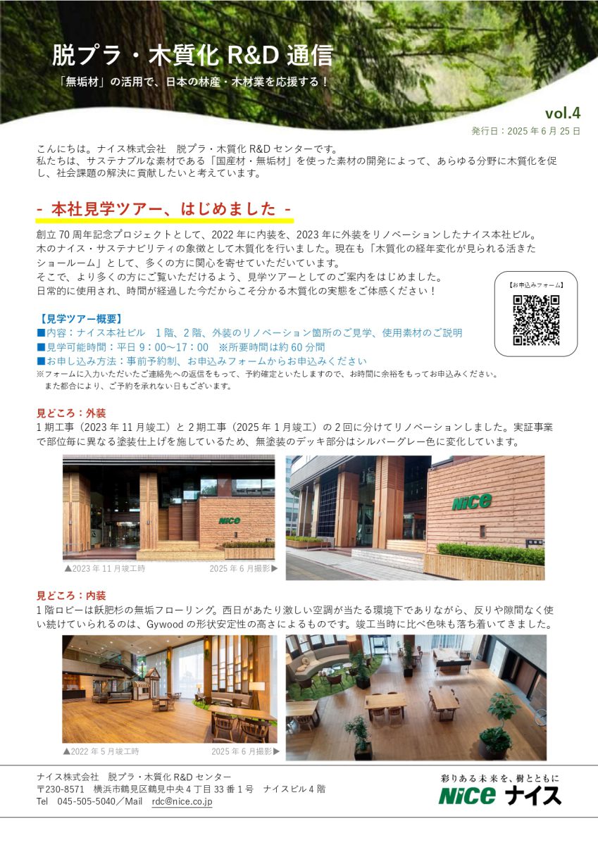 脱プラ・木質化R&D通信 vol.4