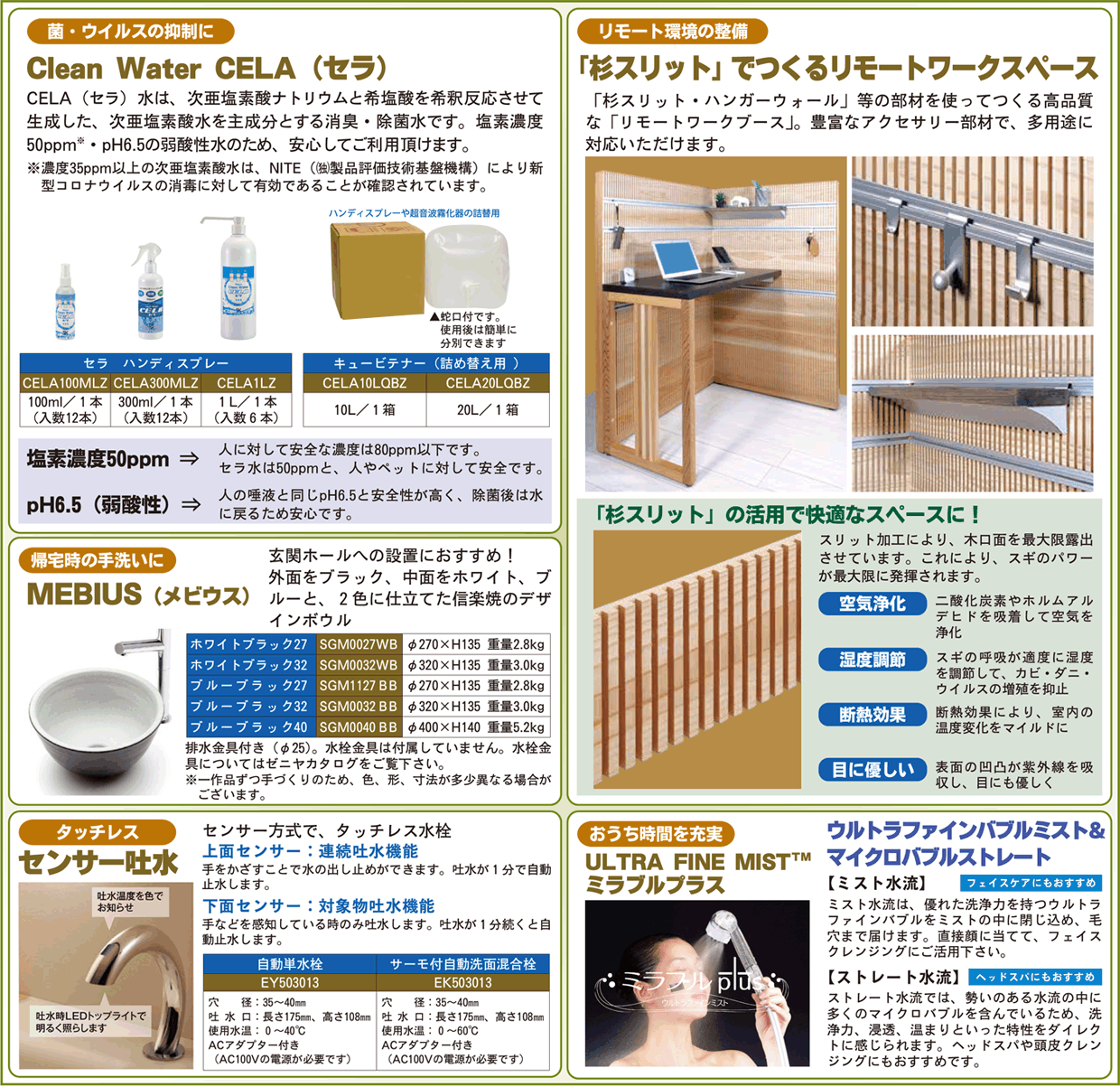 ゼニヤコロナ禍対応商品ご紹介
