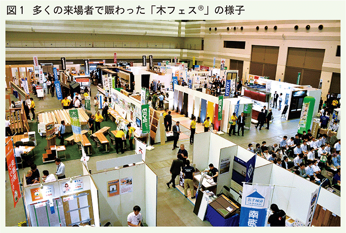 多くの来場者で賑わった木フェスの様子