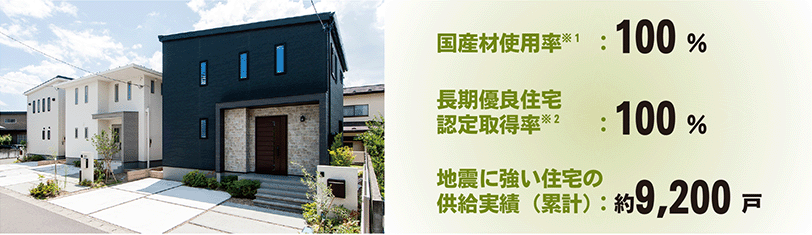 耐震等級3国産材100住宅概要